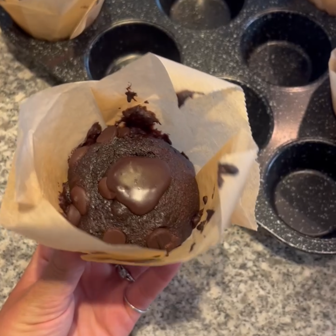 Chocolate banana muffins